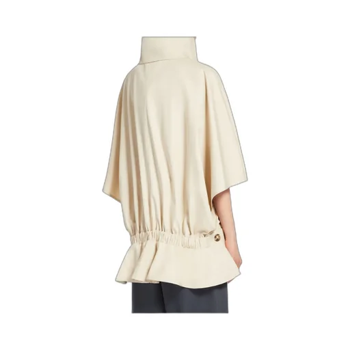 Cropped Water-Repellent Cotton Cape