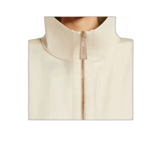 Cropped Water-Repellent Cotton Cape
