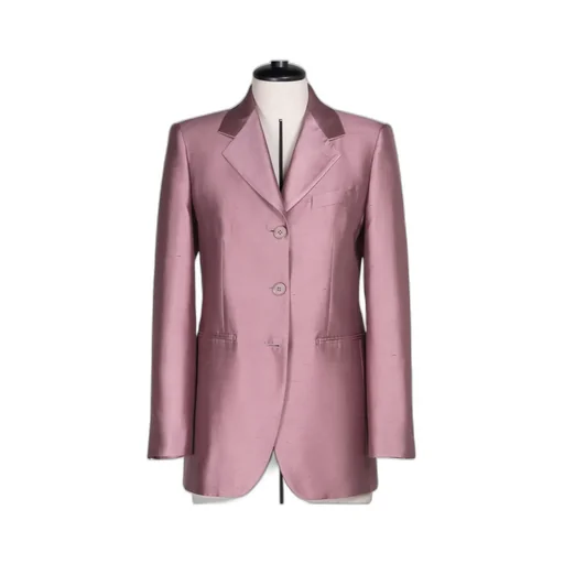 Metallic-Effect Single-Breasted Jacket