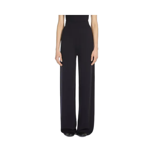 Wide-Leg Wool Yarn Trousers
