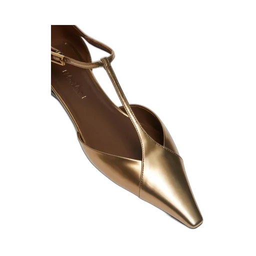 Laminated Leather Ballet Flats