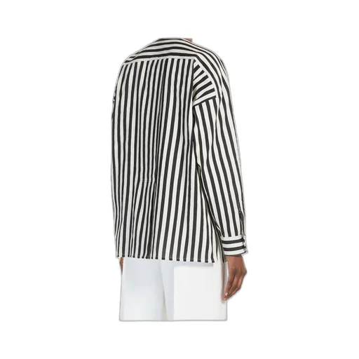 Striped Cotton And Silk Blouse