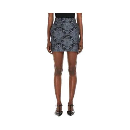 Technical Wool Jacquard Miniskirt
