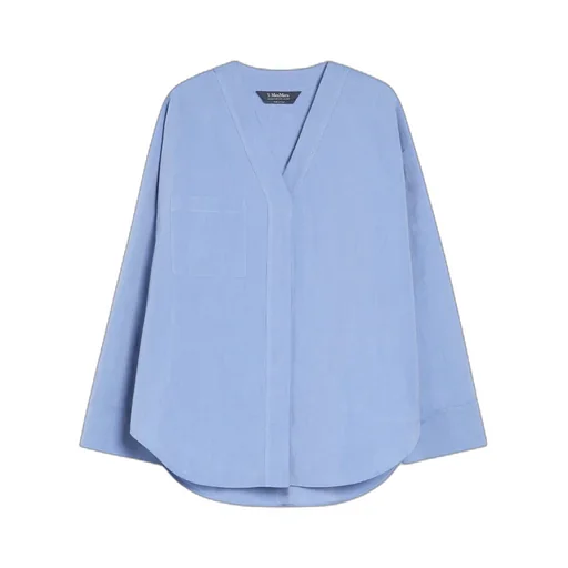 Cotton Canvas V-Neck Shirt