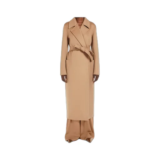 Button Detailed Belted Coat