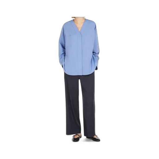 Cotton Canvas V-Neck Shirt