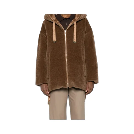 Alpaca And Wool Blend Hooded Jacket
