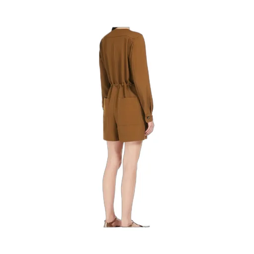 Gabardine Wool Short Jumpsuit