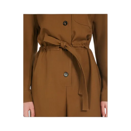 Gabardine Wool Short Jumpsuit