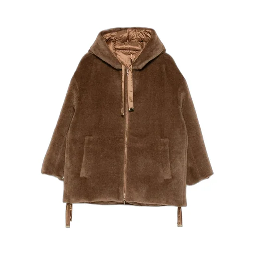 Alpaca And Wool Blend Hooded Jacket