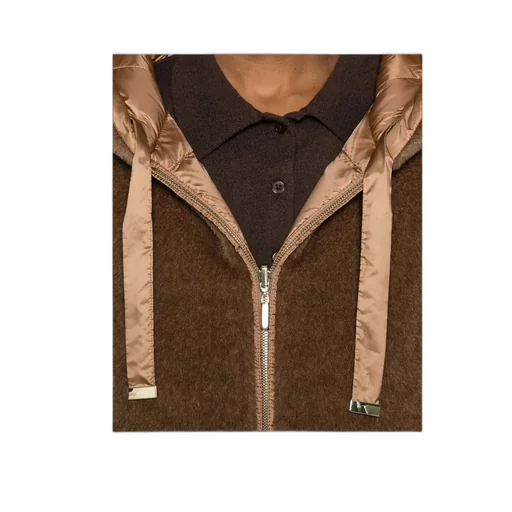 Alpaca And Wool Blend Hooded Jacket