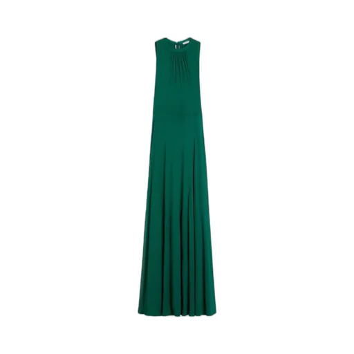 Long Mesh-Jersey Dress