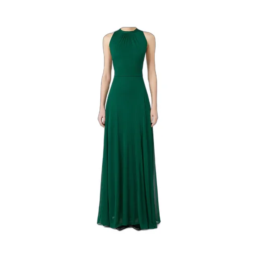 Long Mesh-Jersey Dress