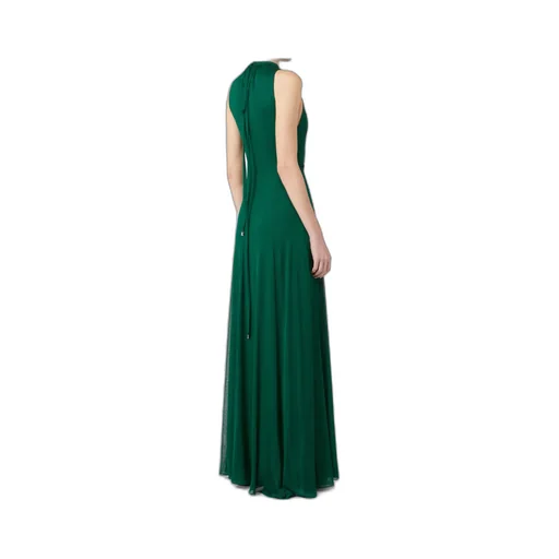 Long Mesh-Jersey Dress