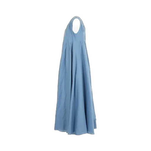 V-Neck Pleated Sleeveless Dress