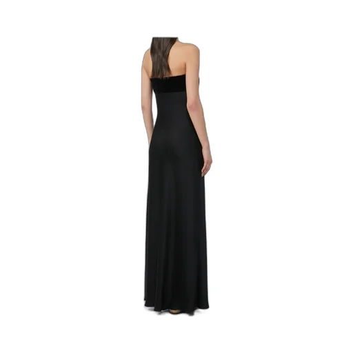 Satin Velvet Off-The-Shoulder Dress