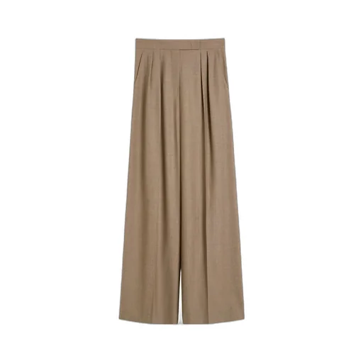 Pleated Wide-Leg Trousers