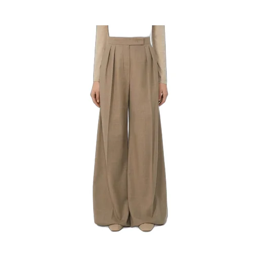 Pleated Wide-Leg Trousers