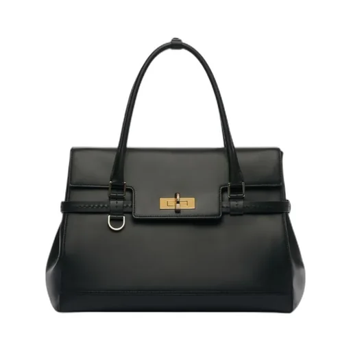 Natural Leather Top Handle Bag
