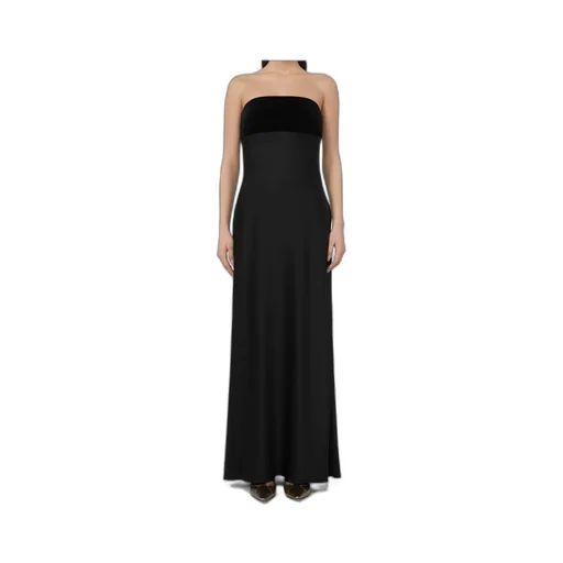 Satin Velvet Off-The-Shoulder Dress