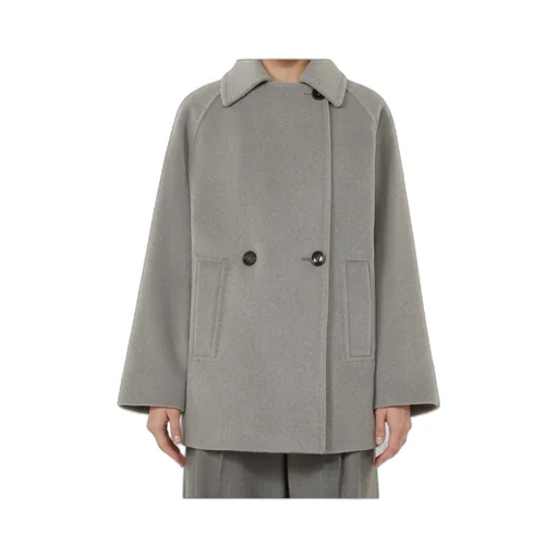 Double-Breasted Long-Sleeved Coat