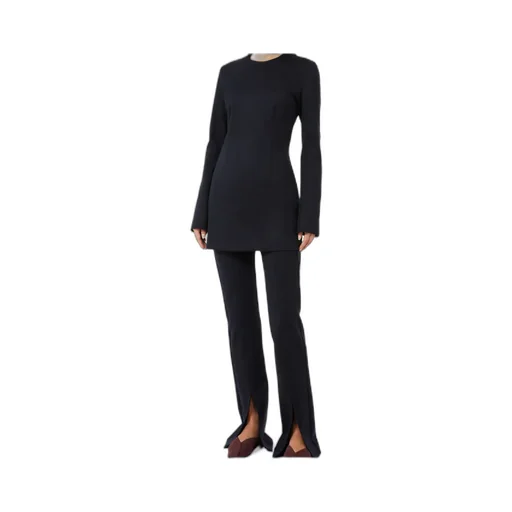 Gabardine And Jersey Dress