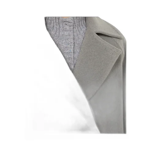 Double-Breasted Long-Sleeved Coat