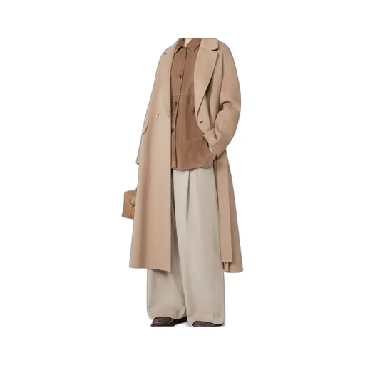 Stretch Drill Wide-Leg Trousers