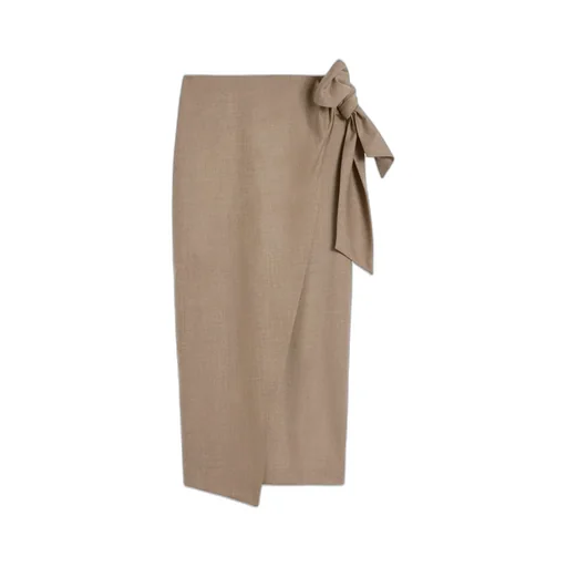 Long, Stretch-Cashmere Skirt