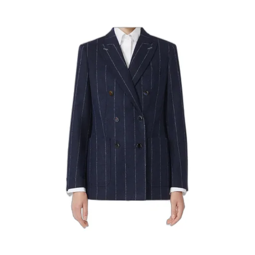 Riom Double-Breasted Striped Blazer