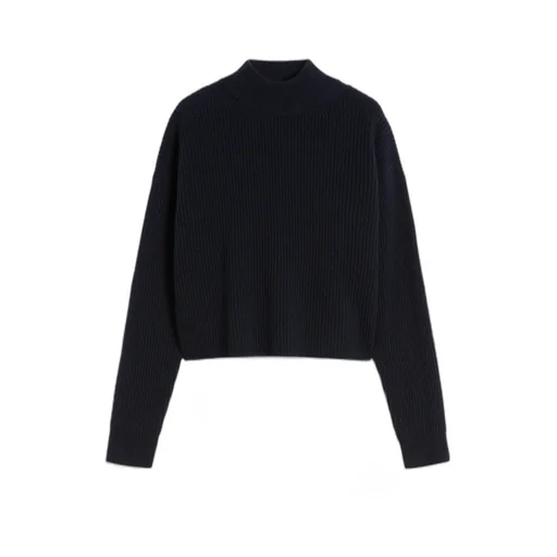 Mock Neck Ribbed Jumper