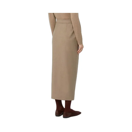 Long, Stretch-Cashmere Skirt