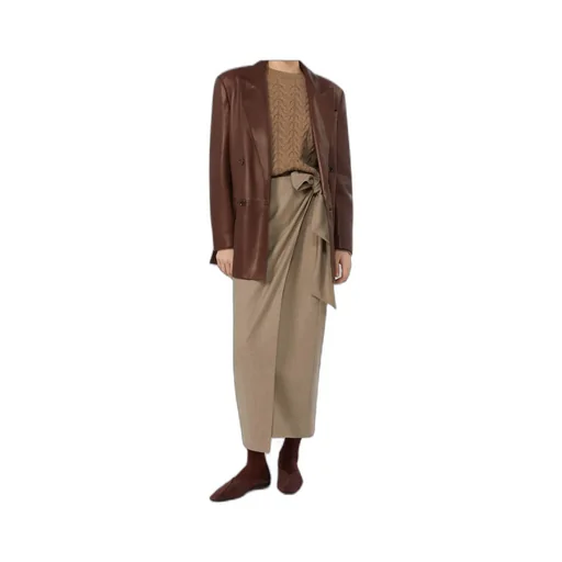 Long, Stretch-Cashmere Skirt