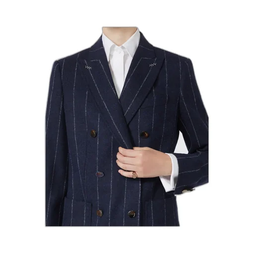 Riom Double-Breasted Striped Blazer