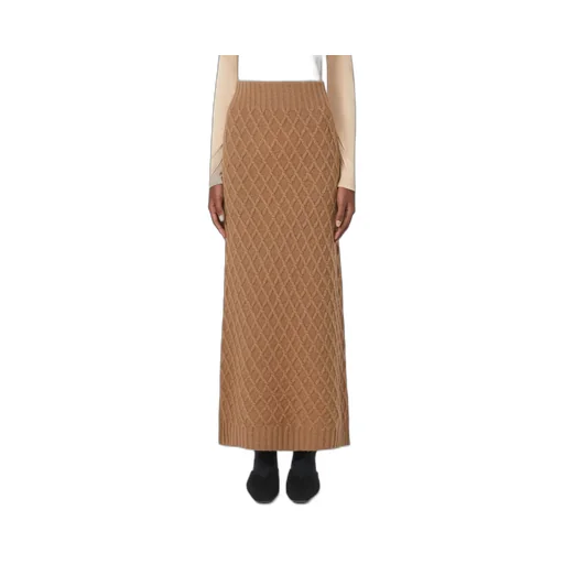 Allover Cable Knit Long Skirt