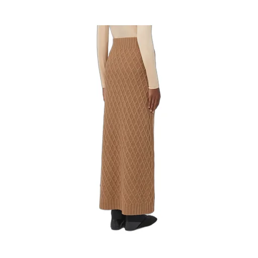 Allover Cable Knit Long Skirt