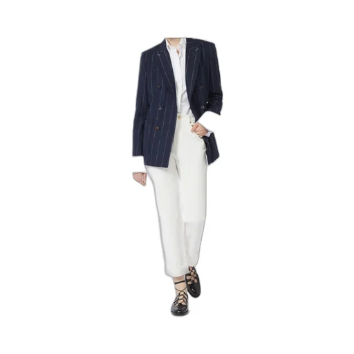 Riom Double-Breasted Striped Blazer