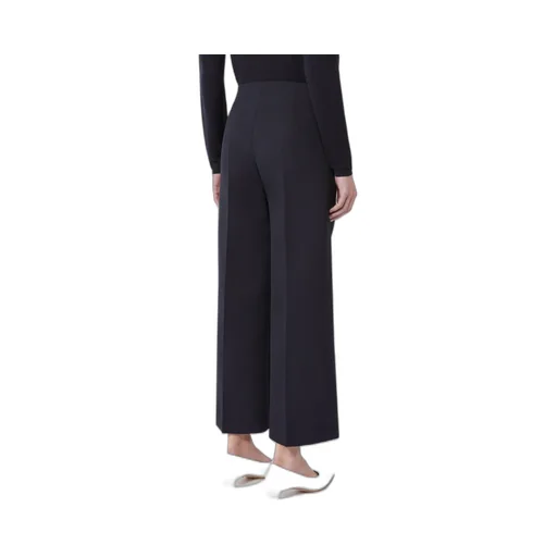 Washed Fabric Cropped Trousers