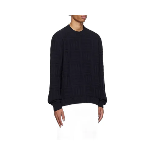 Geometric-Pattern Long-Sleeve Jumper