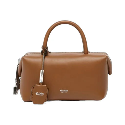 Small Natural Leather Bowler Bag
