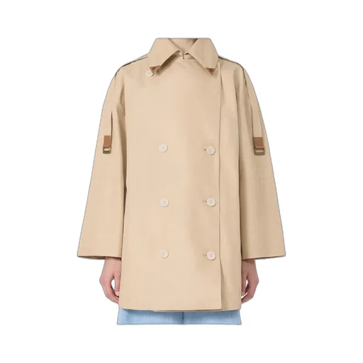 Double-Breasted Water-Repellent Gabardine Trench Coat