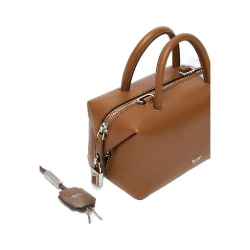 Small Natural Leather Bowler Bag