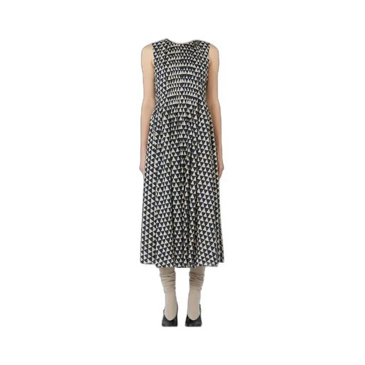 Printed Voile Midi Dress