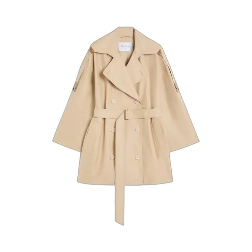 Double-Breasted Water-Repellent Gabardine Trench Coat