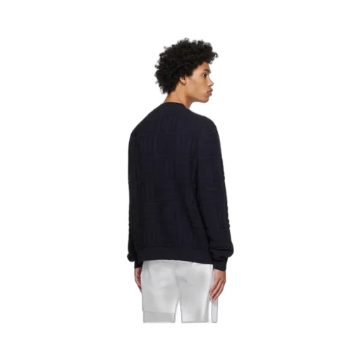 Geometric-Pattern Long-Sleeve Jumper