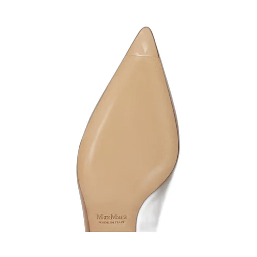 Kitten-Heel Leather Court Shoes