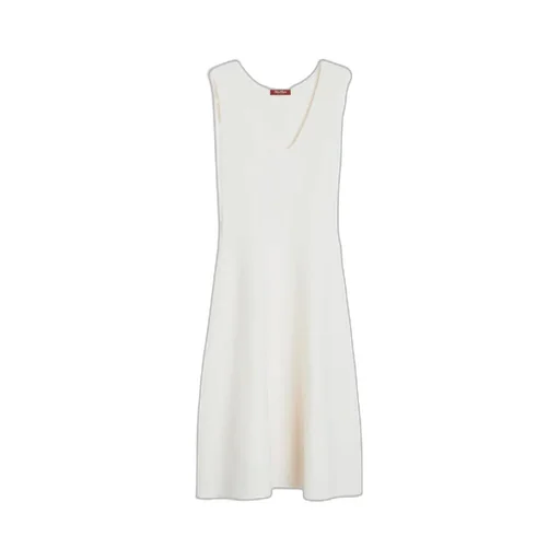 Stretch Viscose Calf-Length Dress