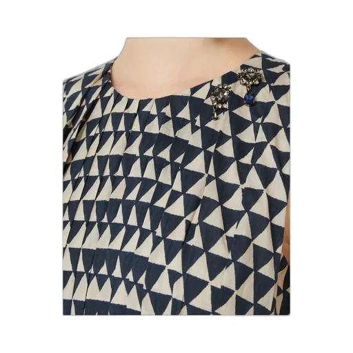 Printed Voile Midi Dress