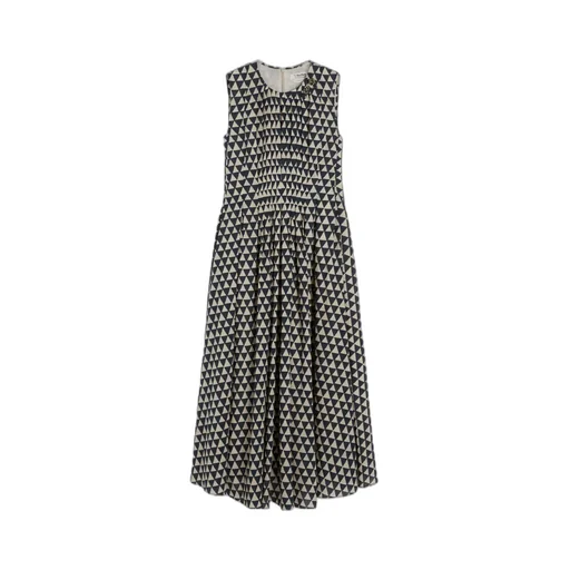 Printed Voile Midi Dress