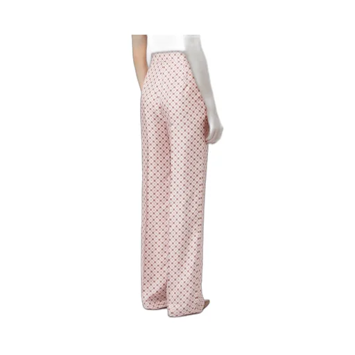 Straight-Fit Printed Silk Trousers
